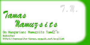 tamas mamuzsits business card